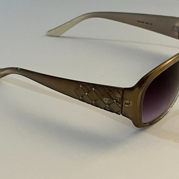 Oleg Cassini Womens Designer Sunglasses MOD1092 Brown Pearl Vintage - Picture 6 of 11